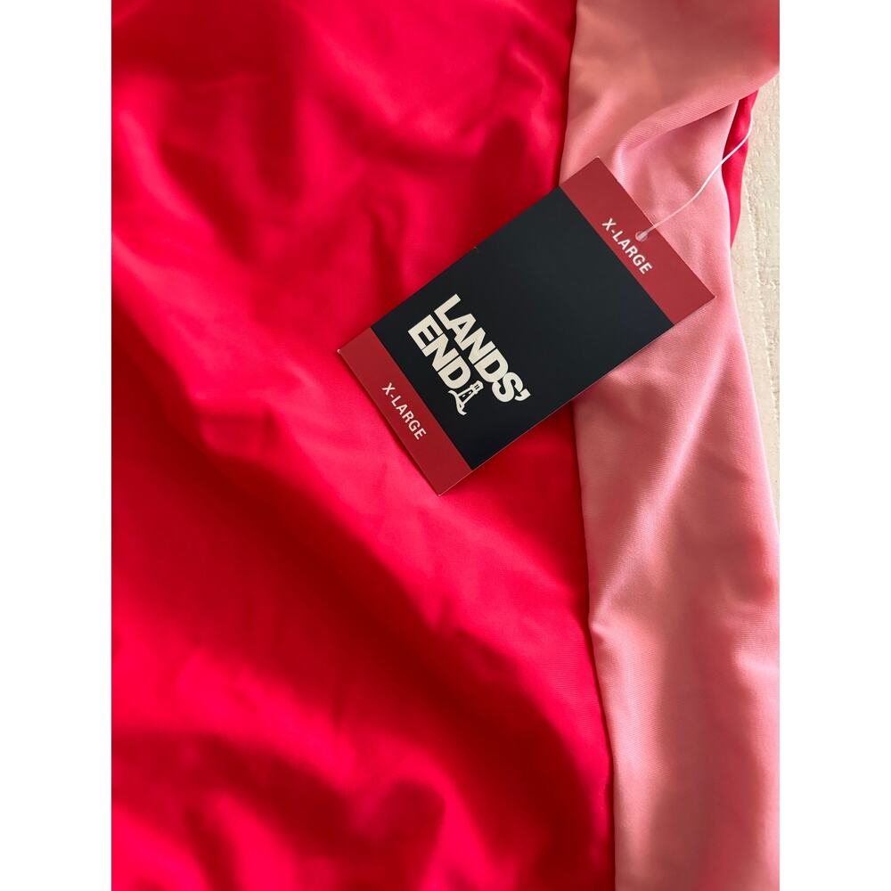 Lands' End Pink Colorblock One-Piece Swimsuit - Picture 6 of 6